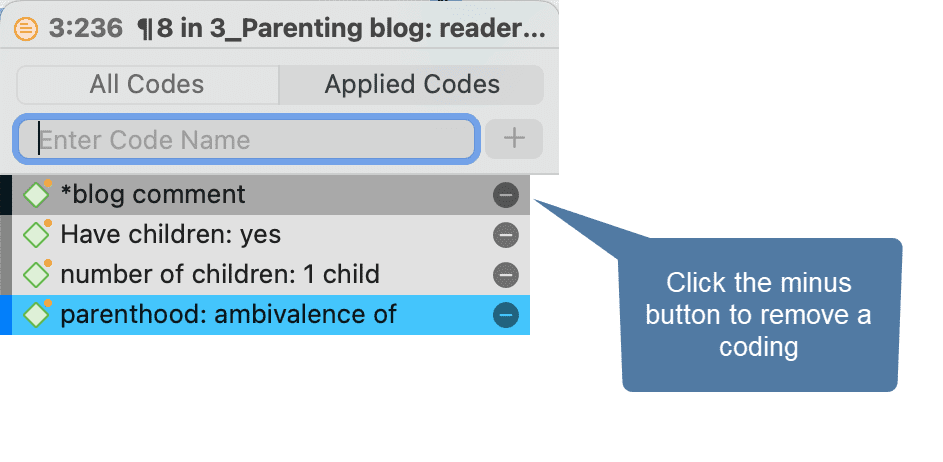 Removing coding