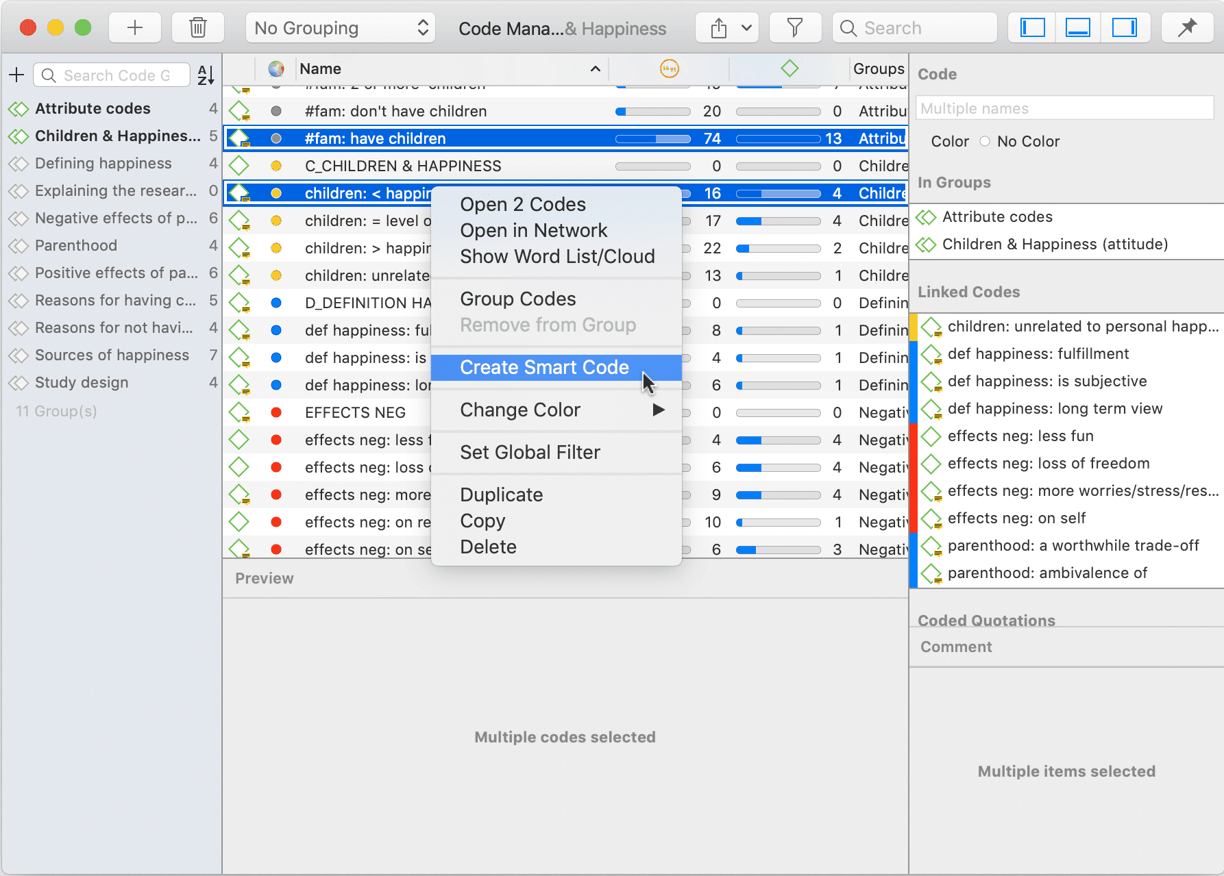 Create smart code