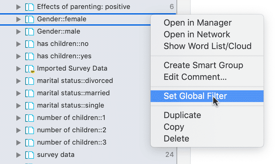 Set Global Filter