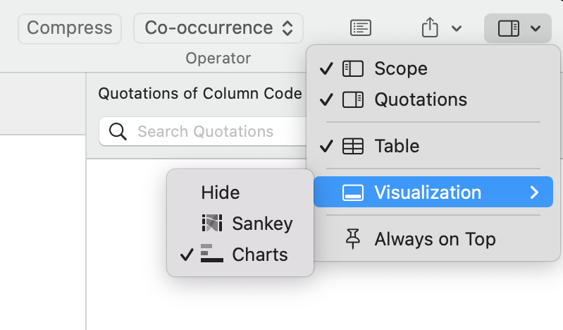 Cooc Table Layout options
