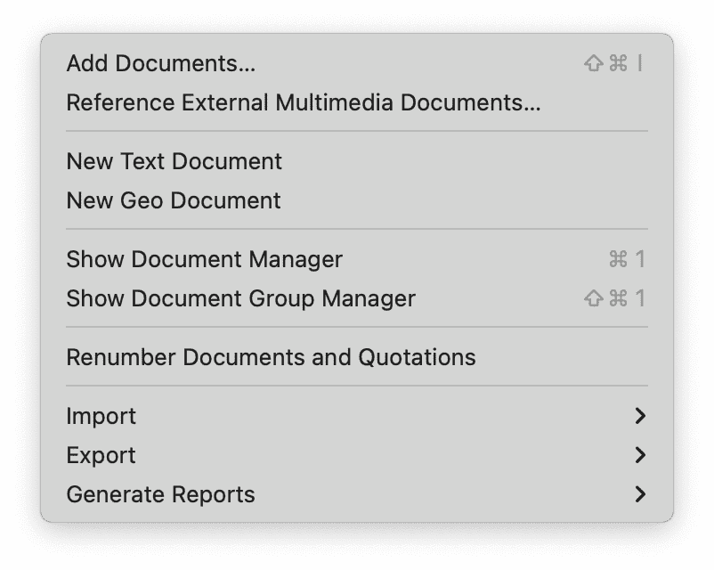 Document Menu
