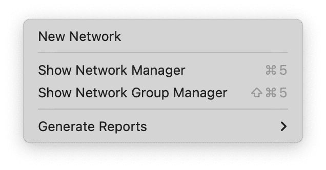 Network Menu