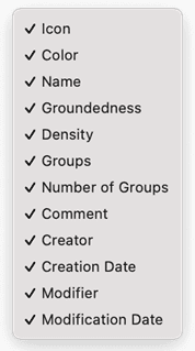 Spreadsheet reports: Make a selection what should be included
