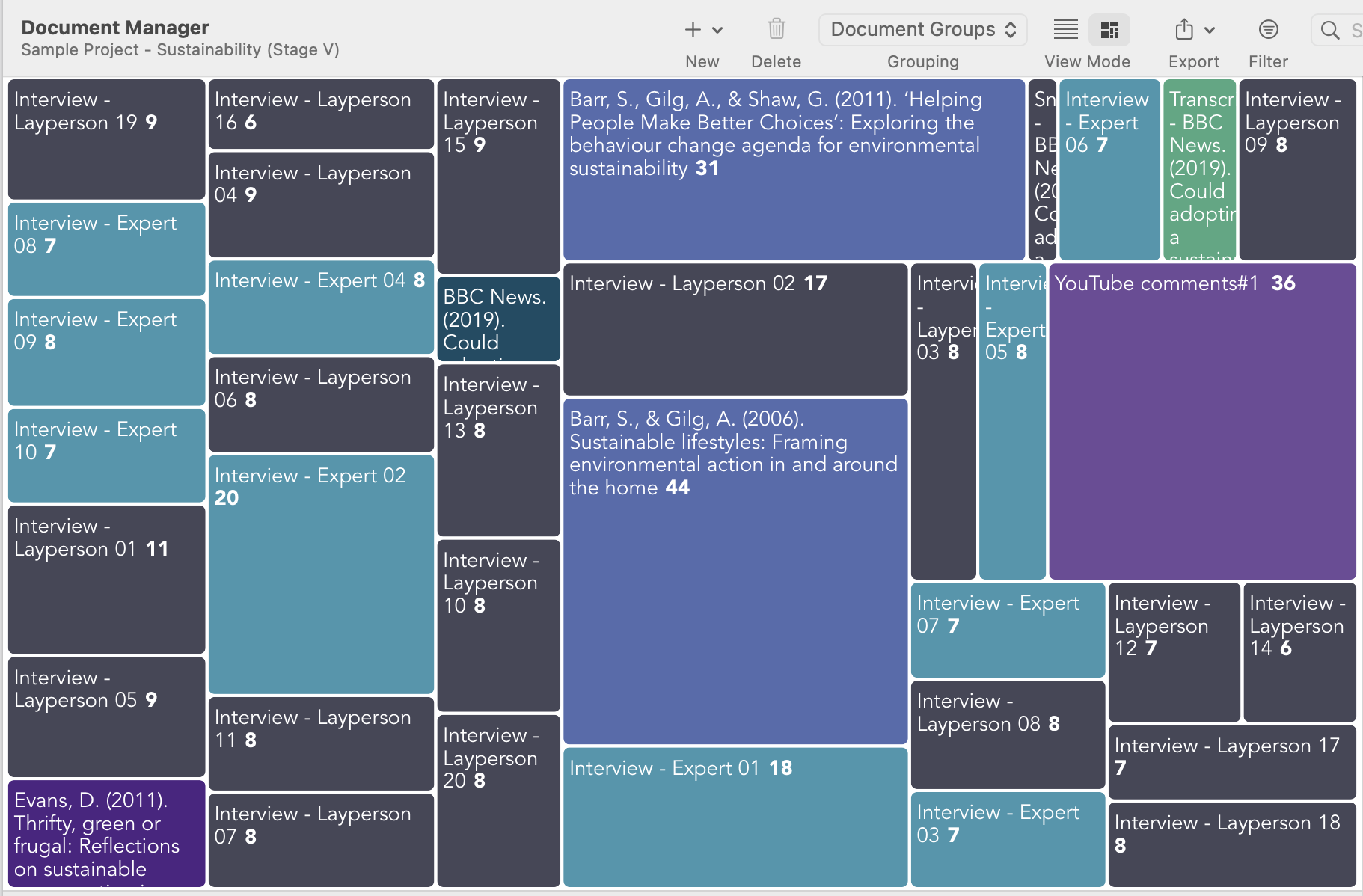 Document Manager Tree Map View