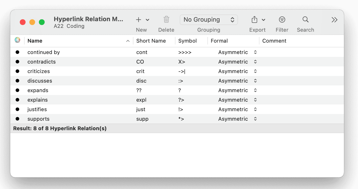 Open Hyperlink Relation Manager