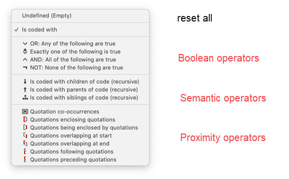 Query Tool Operators