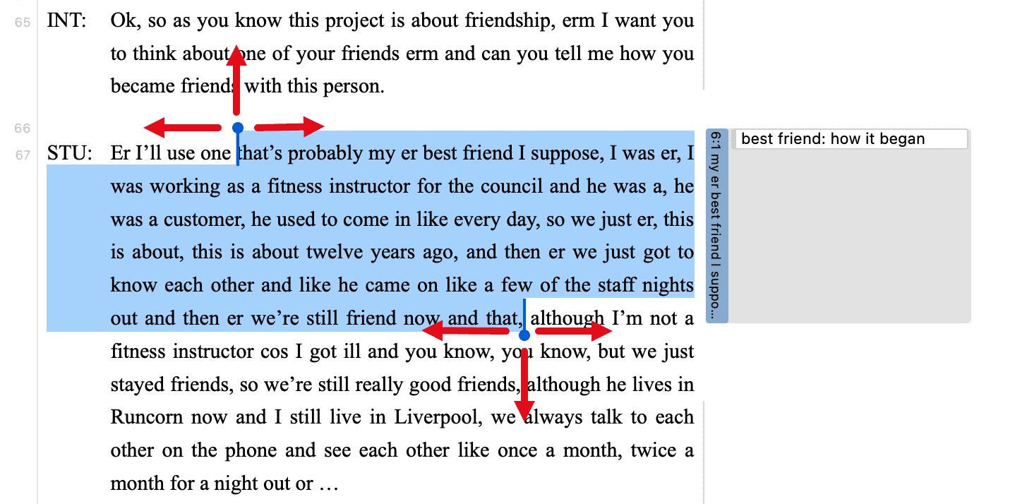 Modifying the length of a quotation
