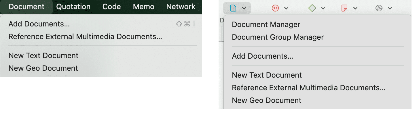 Adding a document
