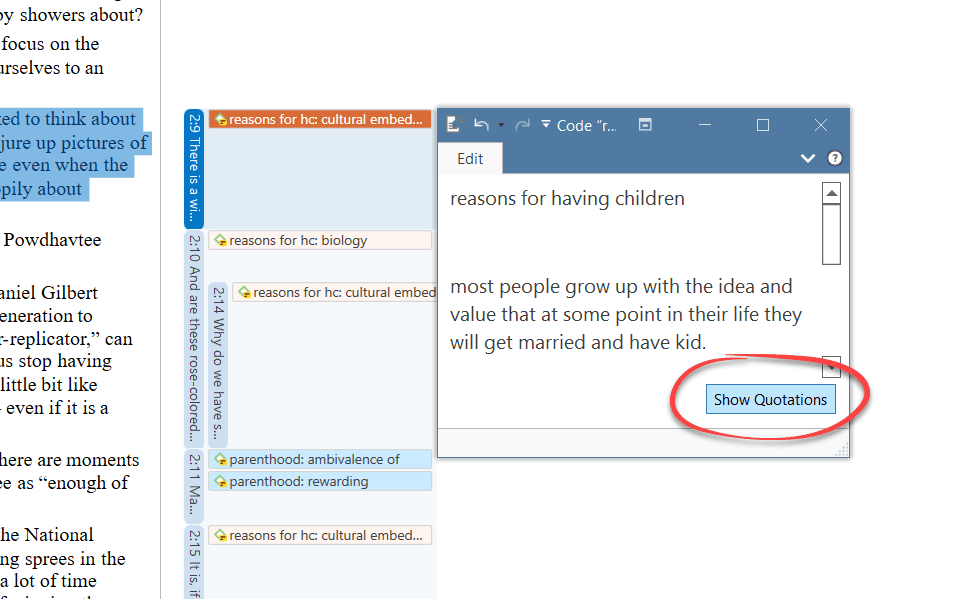 Retrieving Coded Data in the margin