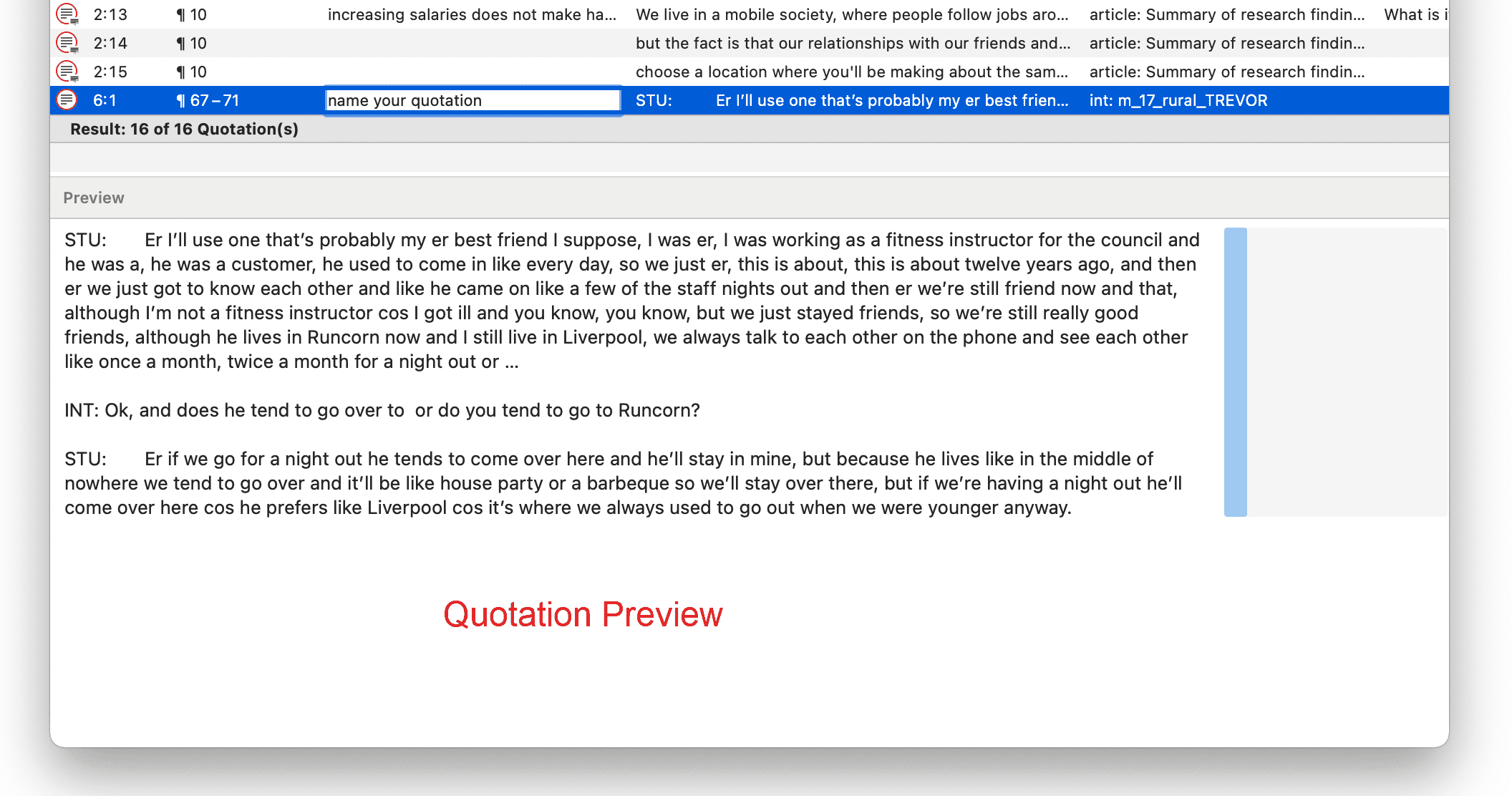 Quotation Preview in the Quotation Manager