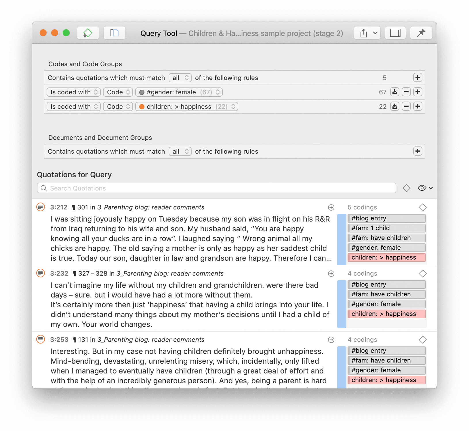 Example query tool