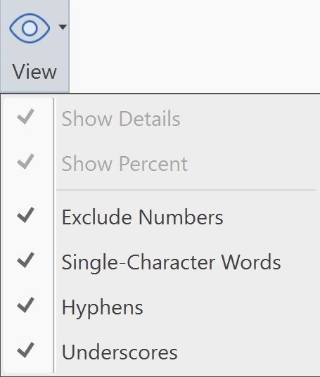 Vista de la nube de palabras