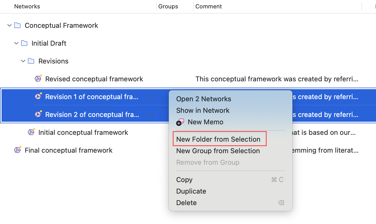 Seleccionar carpeta en el Administrador de redes