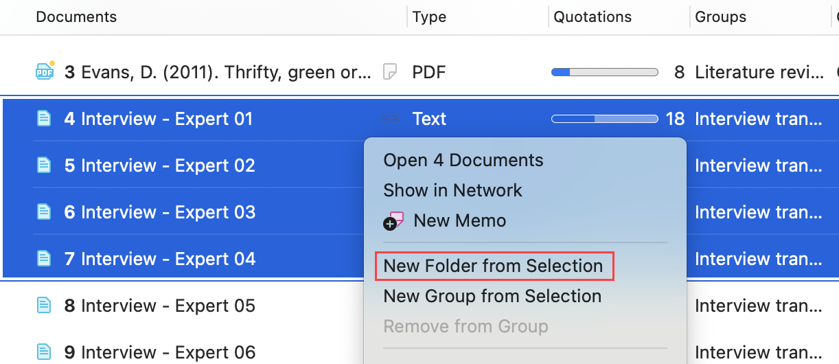 Seleccionar carpeta en el Administrador de documentos