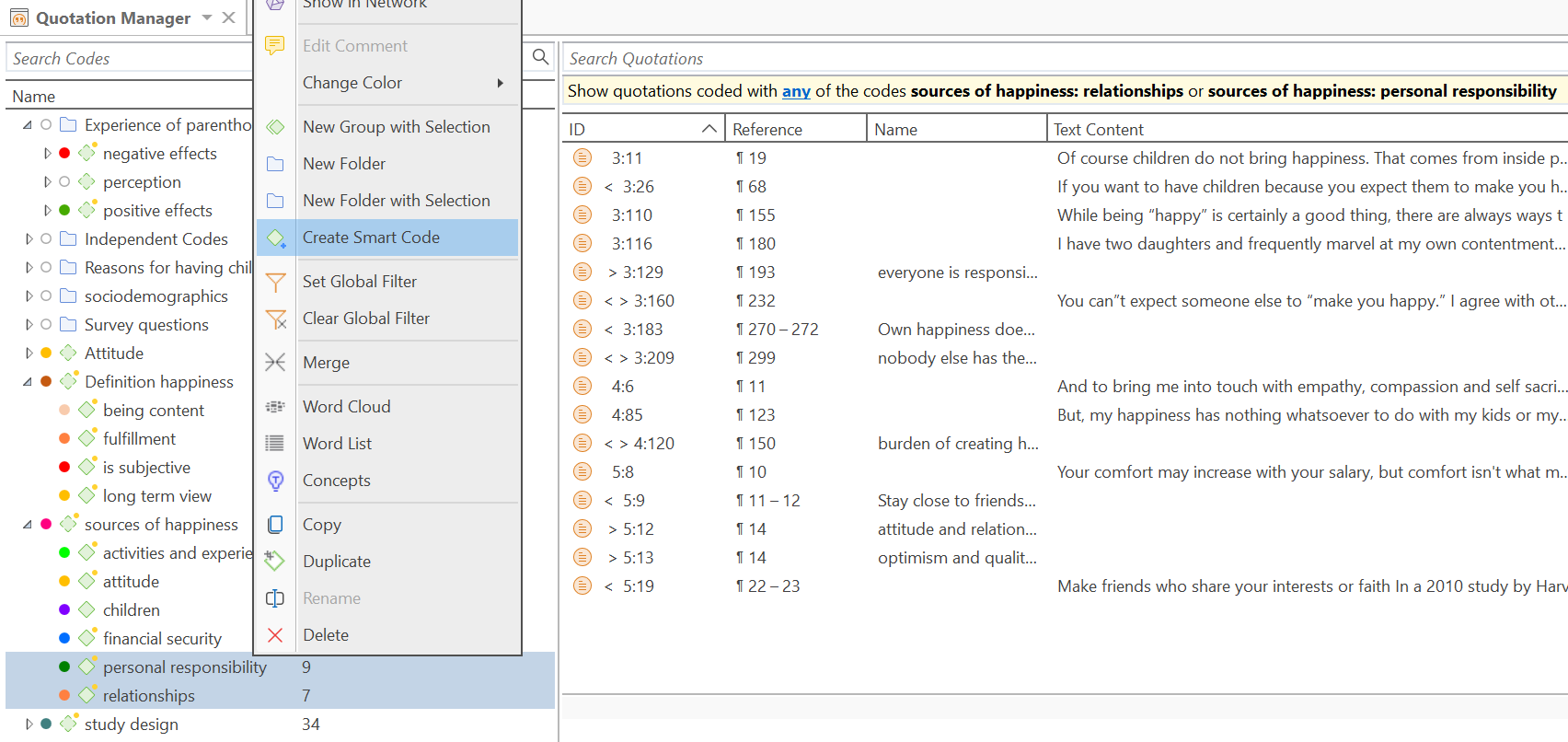 Create smart code in Quotation Manager