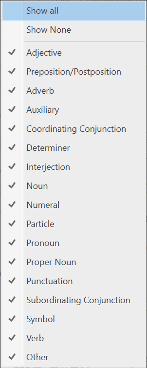 Parts of Speech