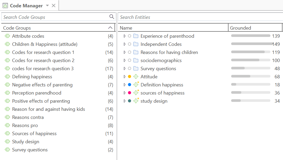 Code System only showing first level