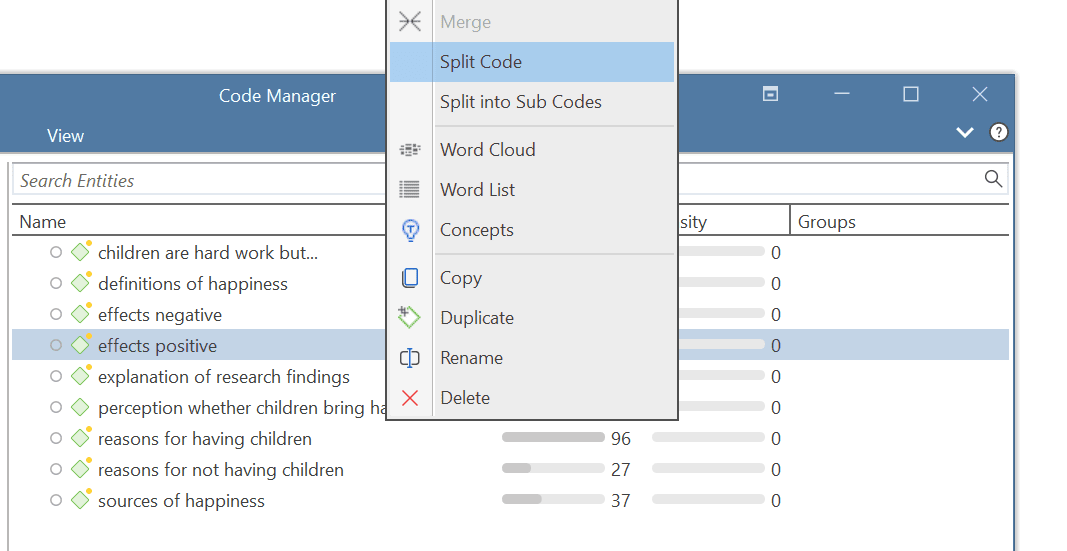 Split into independent codes