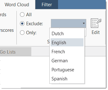 Selecting a stop list