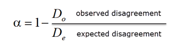 Krippendorff'S alpha equation