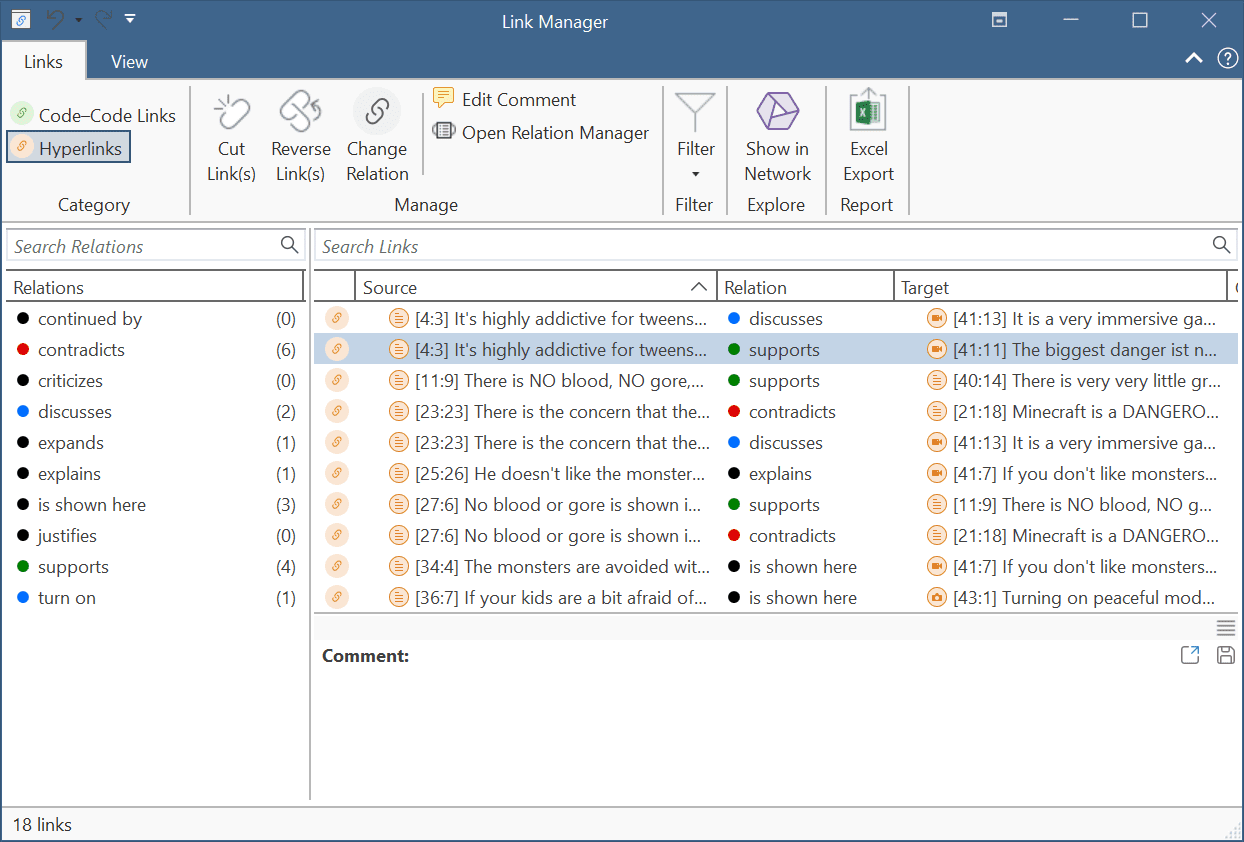 ATLAS.ti Link Manager for Hyperlinks