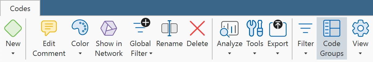 Code Manager Ribbon