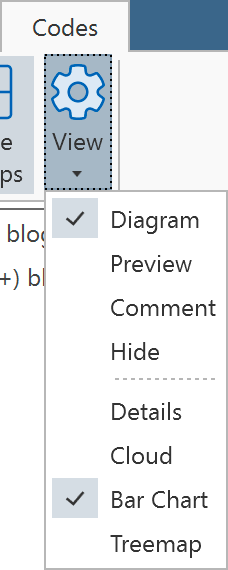Code Manager View options