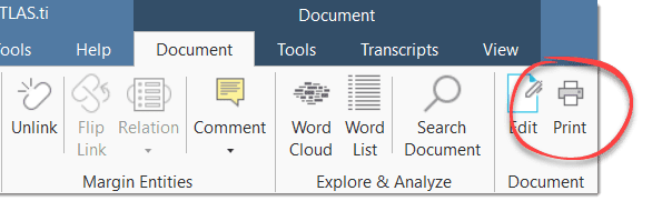 Select the Print with margin option