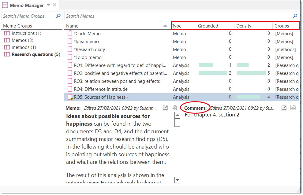 Example Memo
