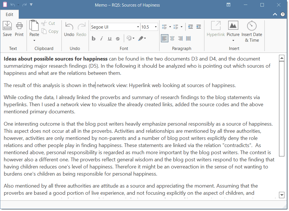 Example Memo