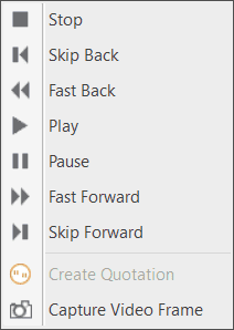 Media Controls Context Menu