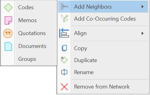 Add neighbors context menu
