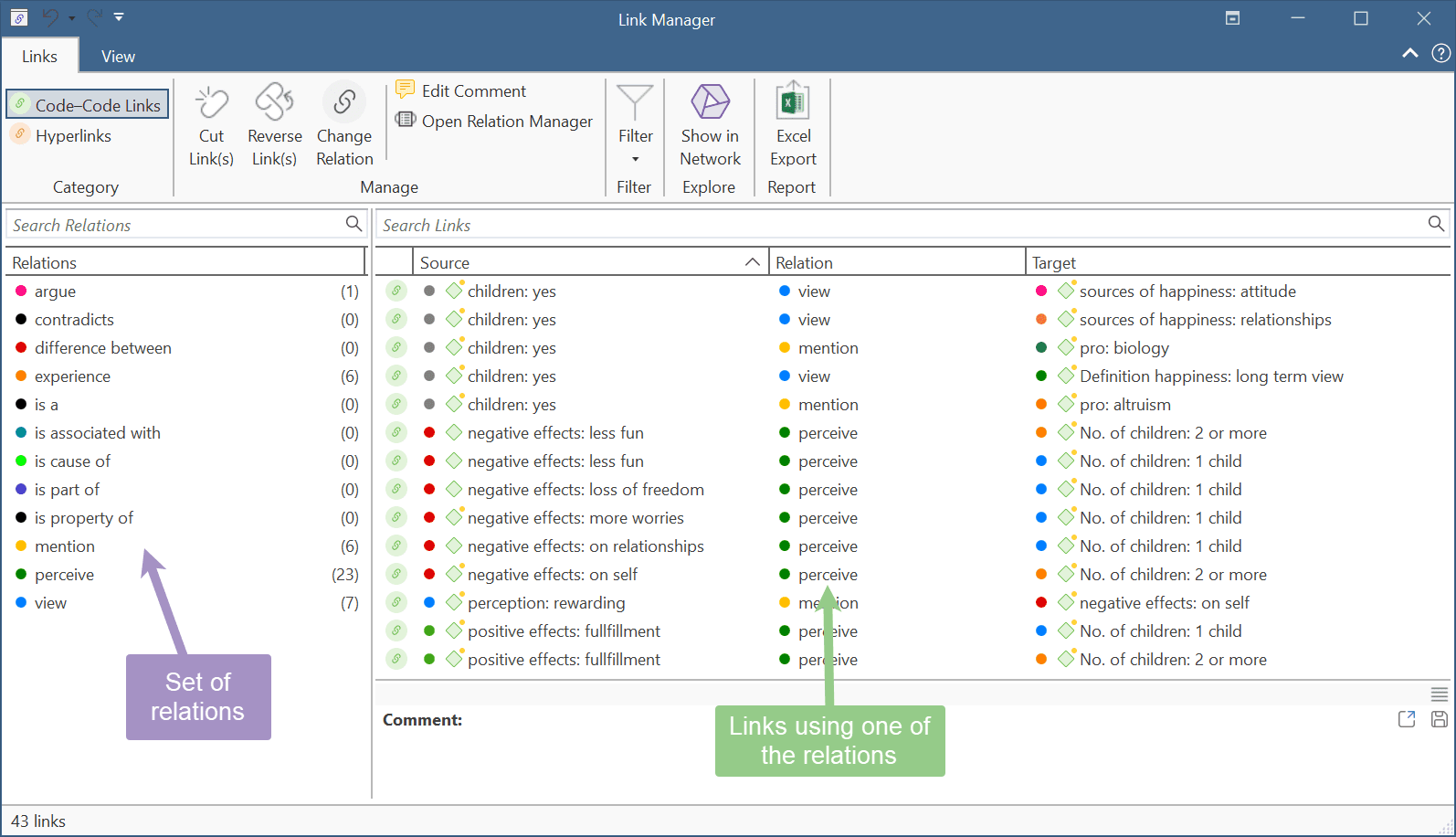 Code-Code Link Manager