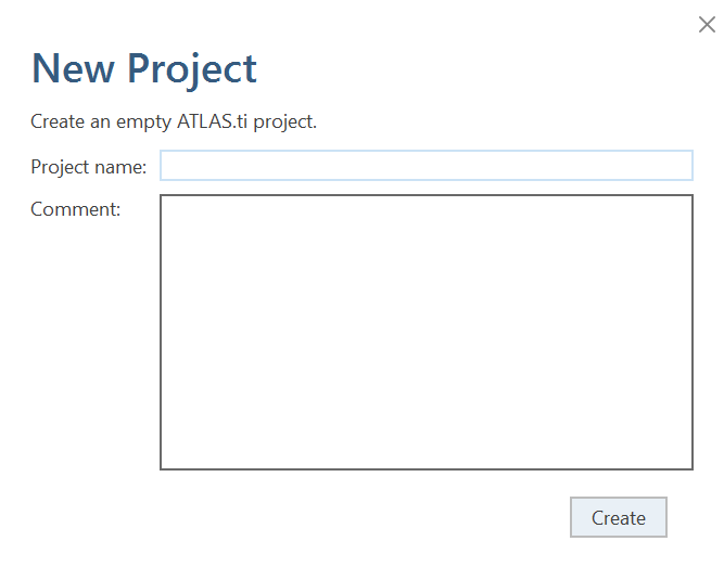 Create a new project