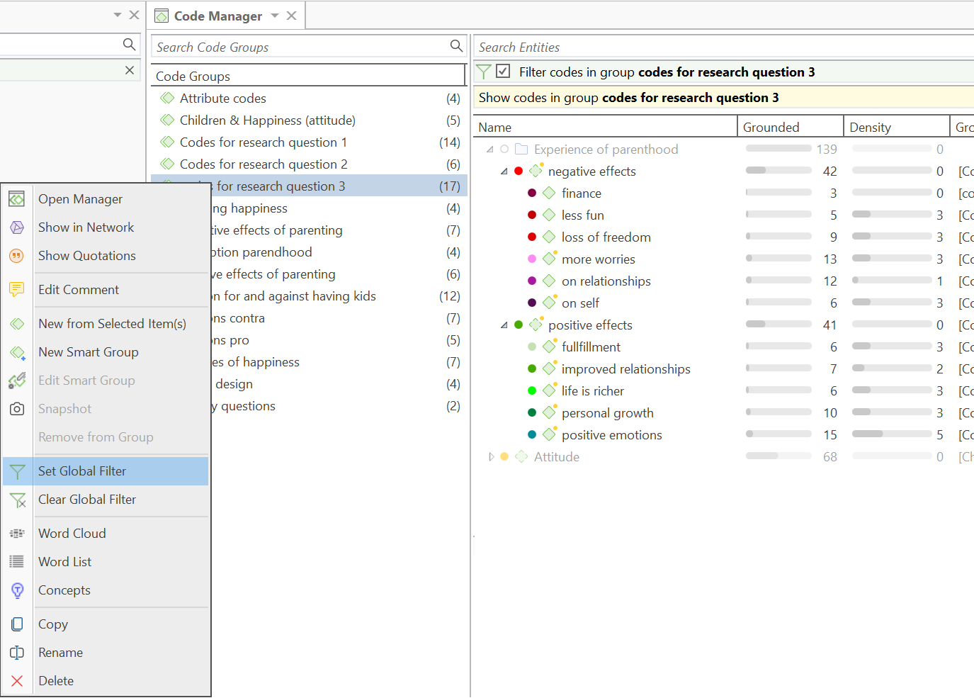 Setting a global filters