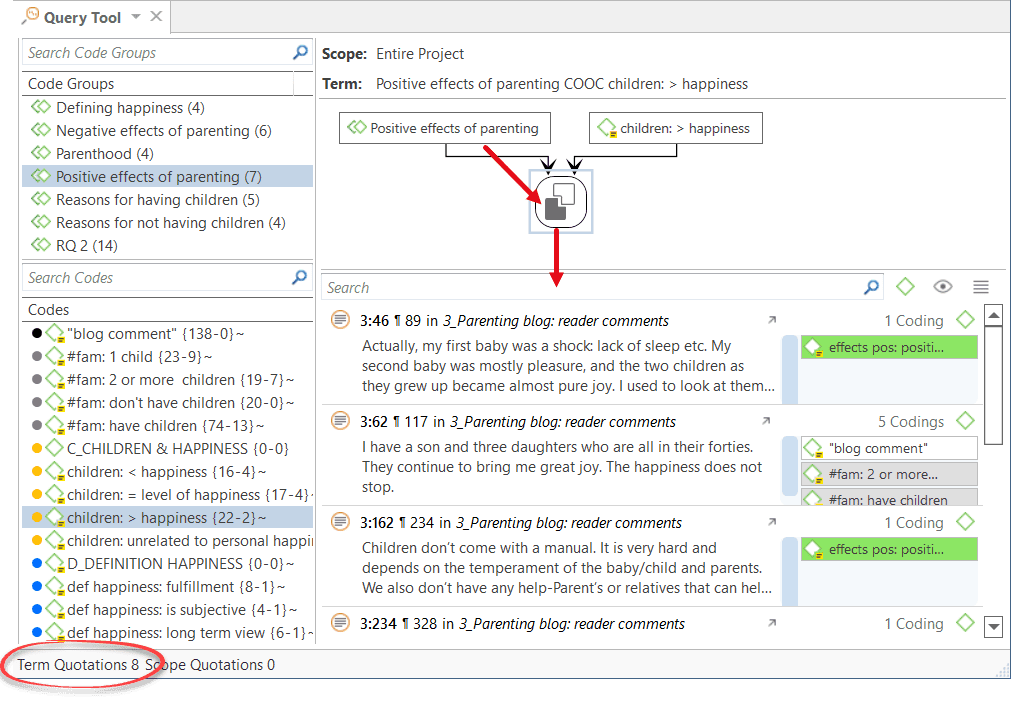 Example Co-occur query step 1