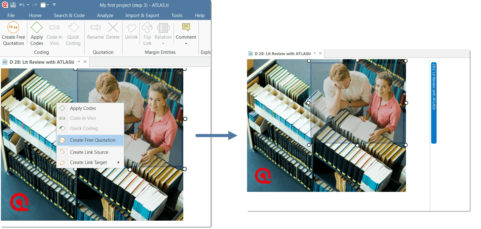 Create an image quotation
