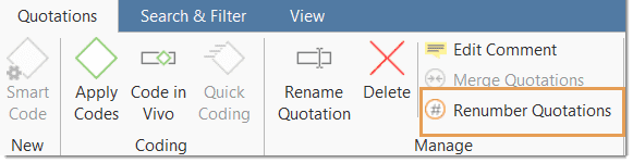 Renumber Quotations