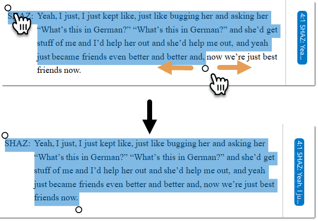 Resizing a quotation