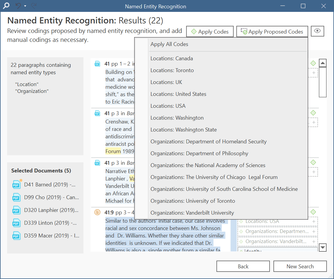 NER Results