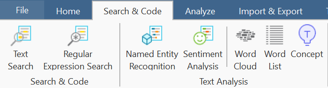 Search & Code tab