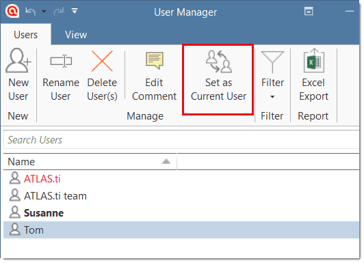 Change current user
