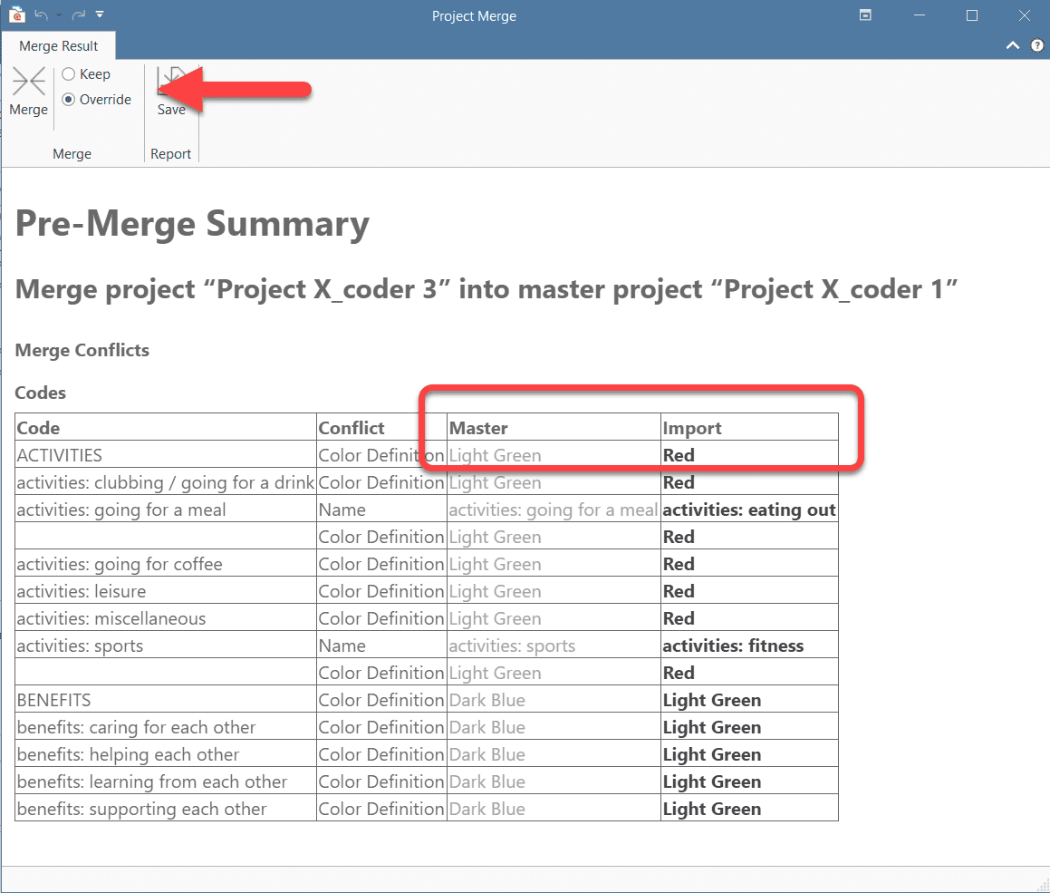 Project Merge Dialogue