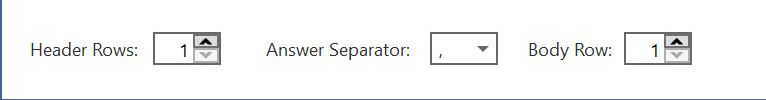 Survey Import Wizard toolbar