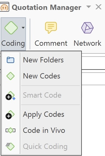 Cinta del Administrador de citas de ATLAS.ti