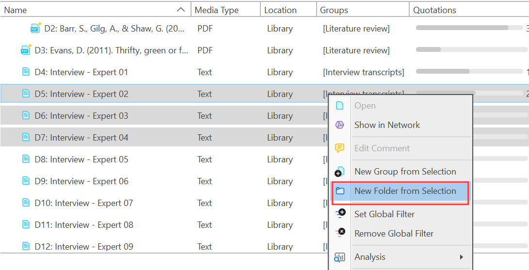 Seleccionar carpeta en el Administrador de documentos